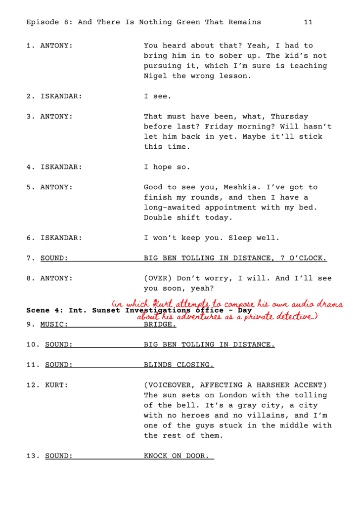 Kurt attempts a monologue